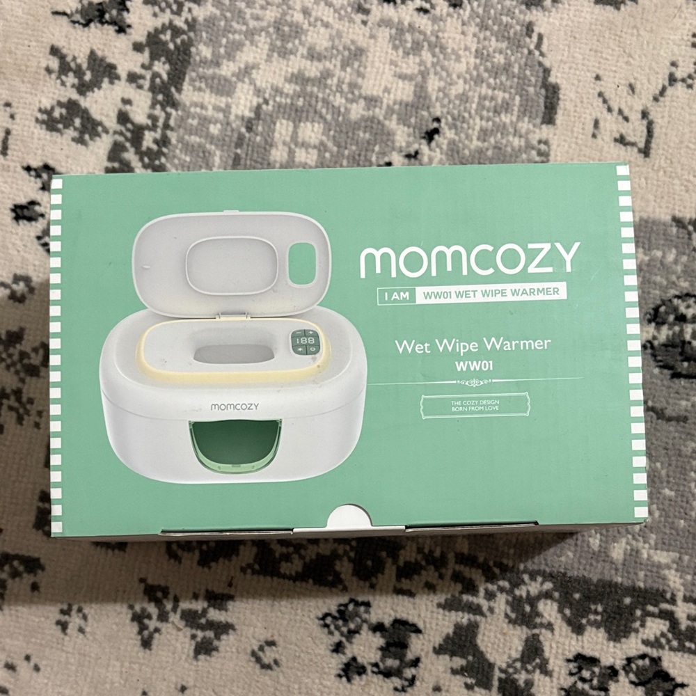 momcozy Wet Wipe Warmer WW01 in Mint and White